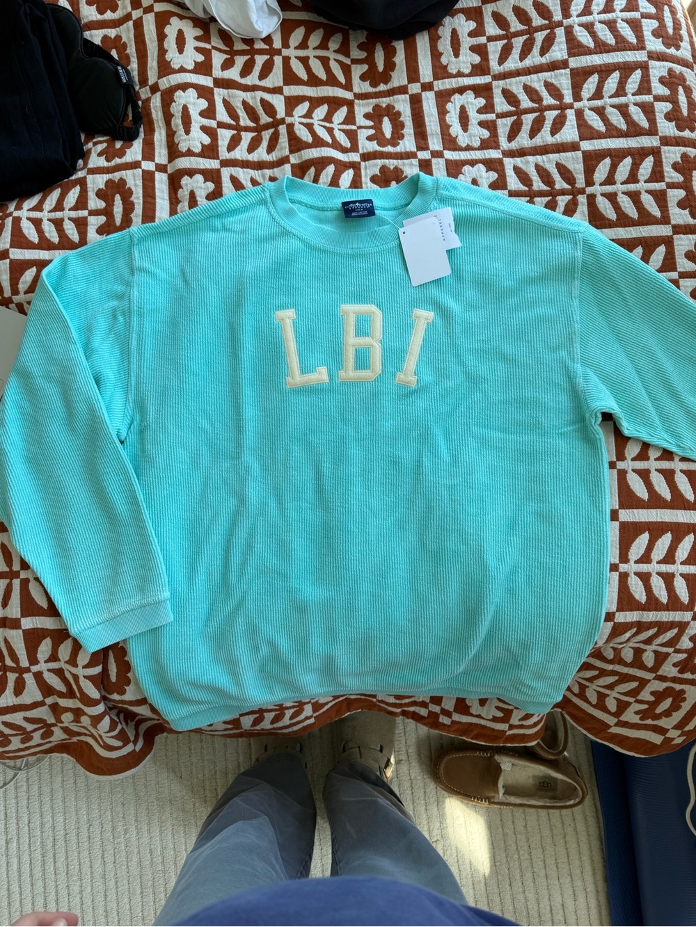 Long Beach Island Crewneck Teal